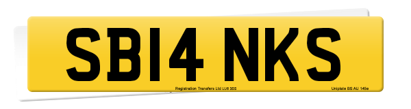 Registration number SB14 NKS